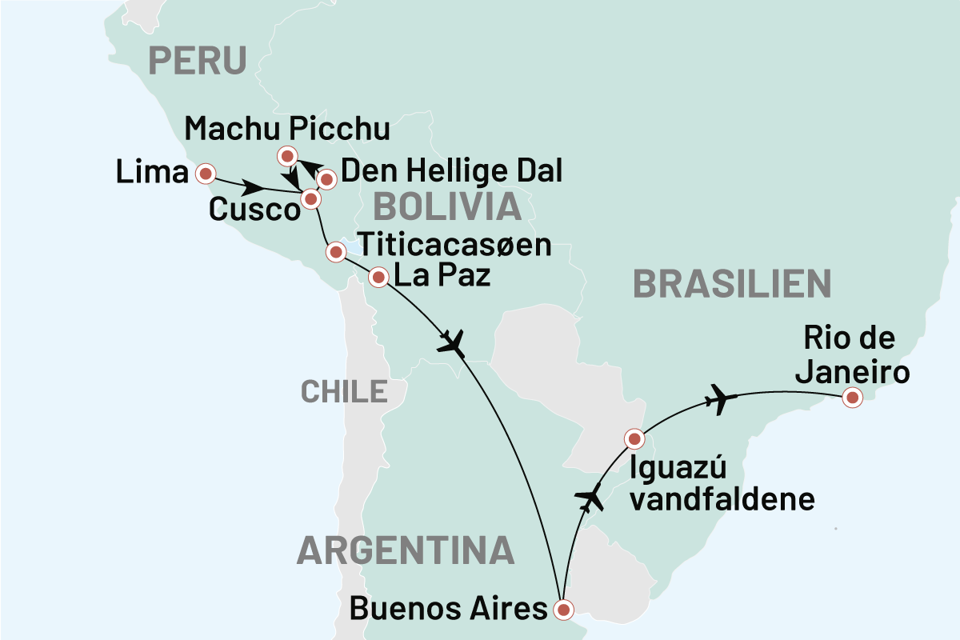 Peru Sydamerika Fra Machu Picchu Til Rio