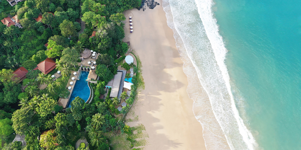 thailand - pimalai resort beach pool aerial