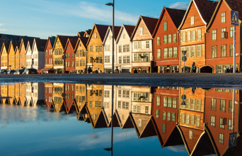 Sidste stop i Norge er o charmerende og farverige Bergen