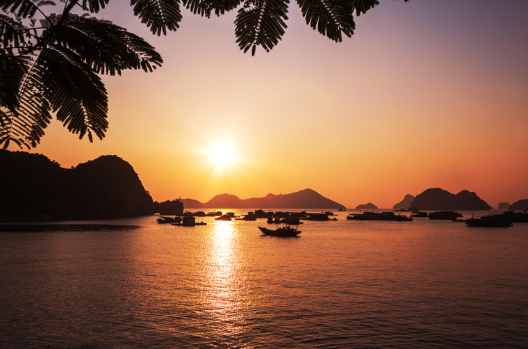 Vietnam - halong bugten_sunset_02