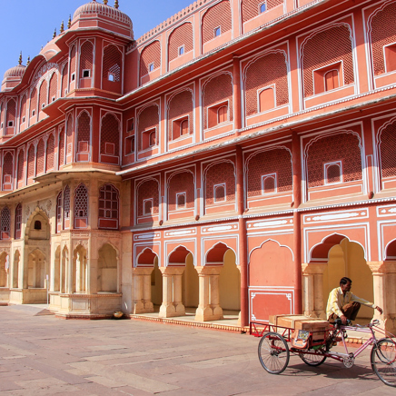 indien - jaipur_chandra mahal palads_befolkning_cykel_01