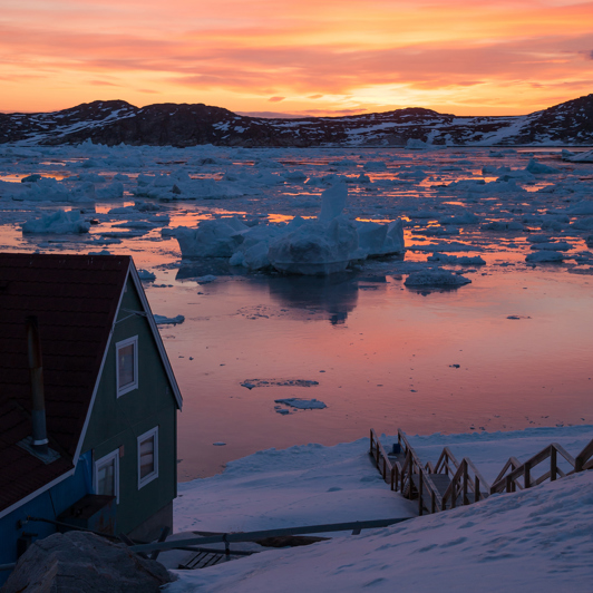 Midnatssol over Ilulissat