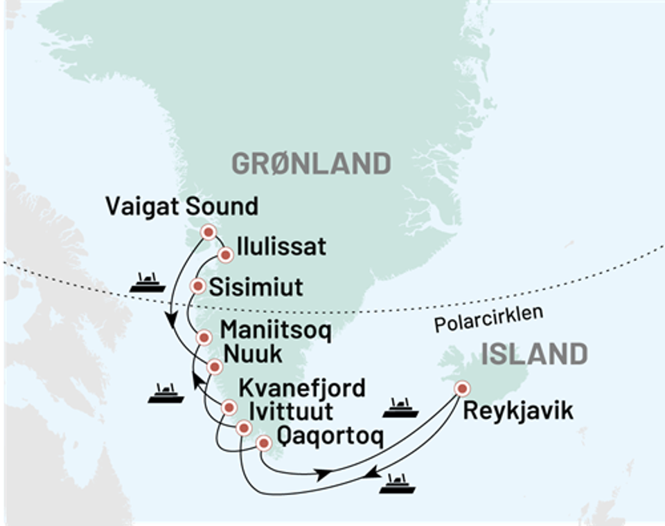 Groenland Hurtigruten Ekspeditionskrydstogt