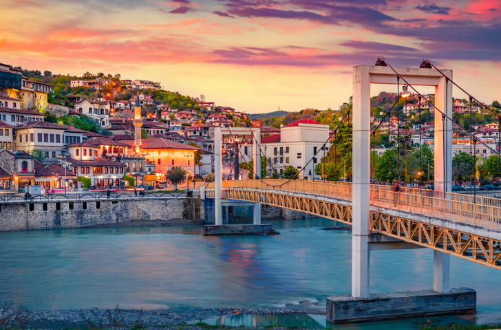 Albania Berat Sunset