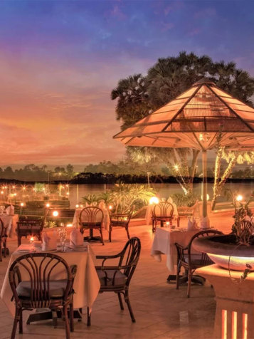 ... så der er god udsigt under aftensmaden.