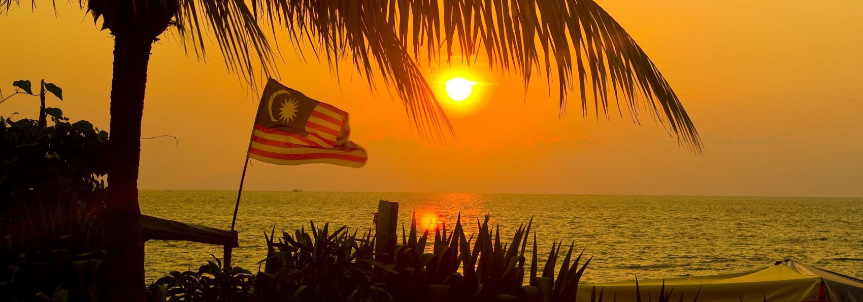 Malaysia Penang Batu Ferringhi Strand Solnedgang 2