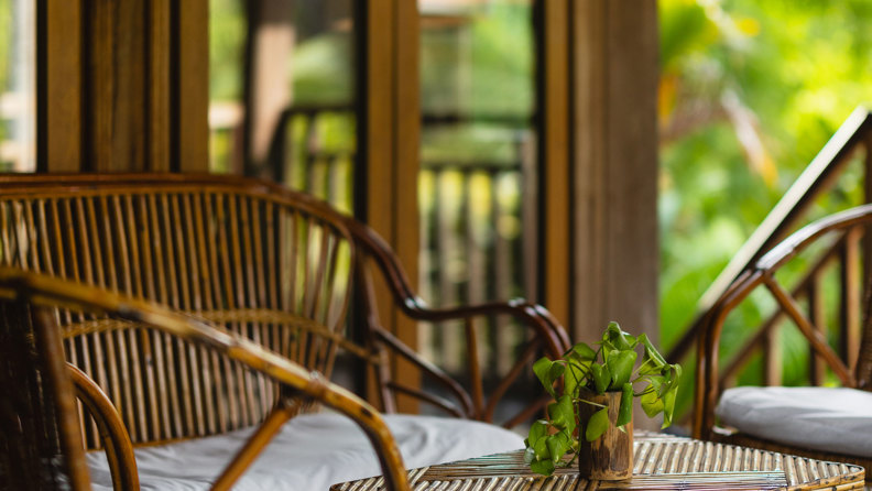 Farm House Smiling Gecko Premium Khmer Bungalow Terrasse