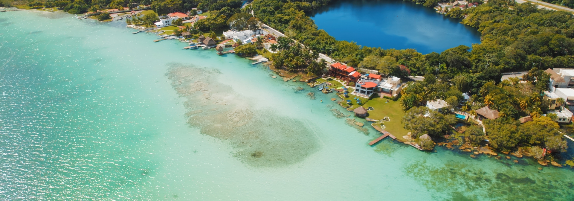 Bacalar Mexico Laguner Og Strand