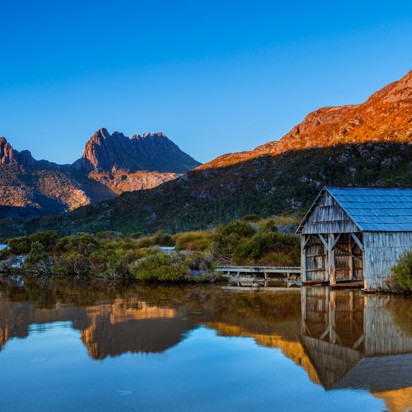Australien Tasmanien Cradle Mountain Dove Lake Boat Shed
