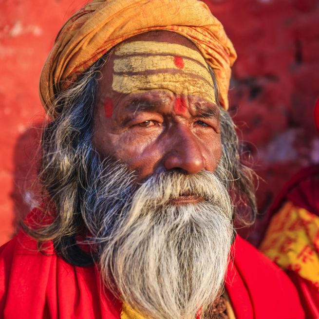 Varanasi Sadhu Hellig Mand GI 480585399