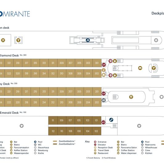 MS Porto Mirante Dækplan