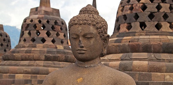 UNESCO-verdensarv ved Borobodur i Yogyakarta