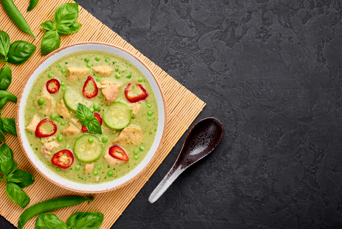 Kylling I Grøn Karry