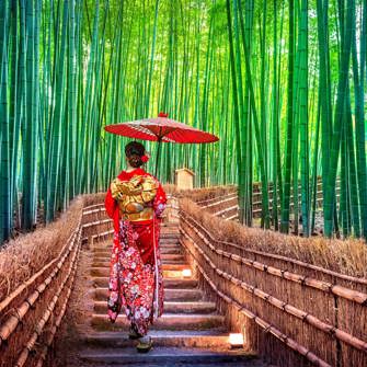 Kyoto Arashiyama Bamboo Woman