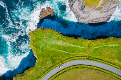 Ireland Aerial View Of Coast Wild Atlantic Way Clare