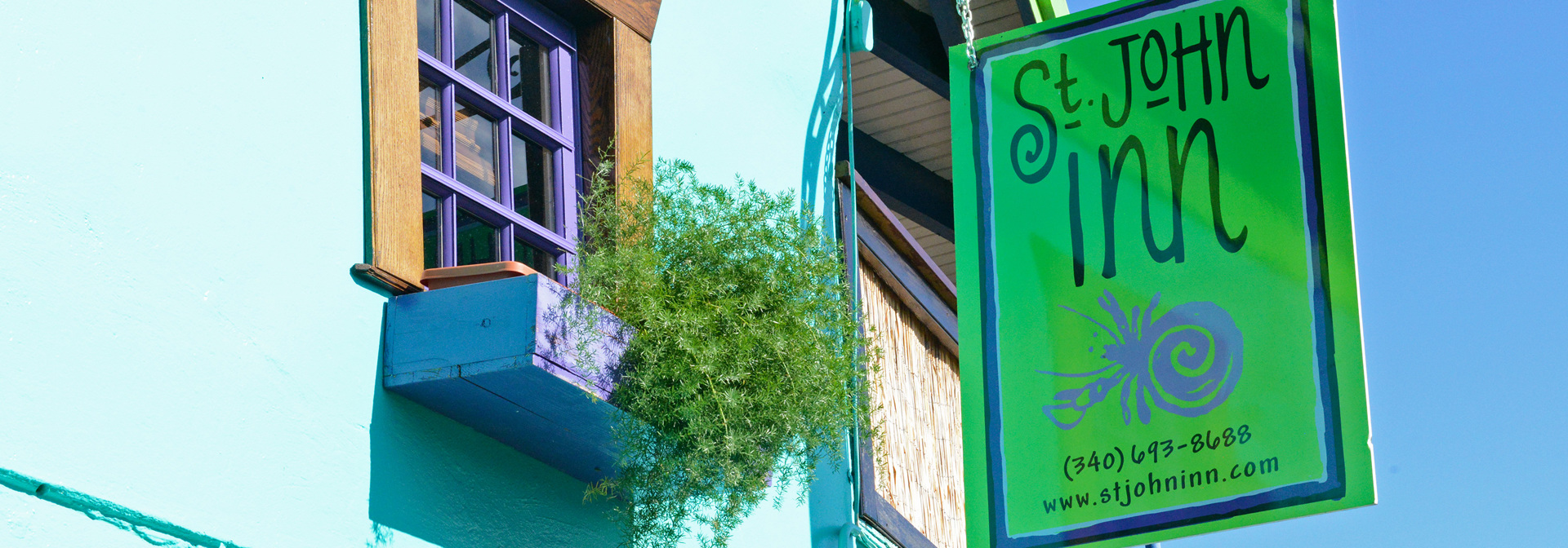 dansk vestindien - st. john - st johns inn skilt