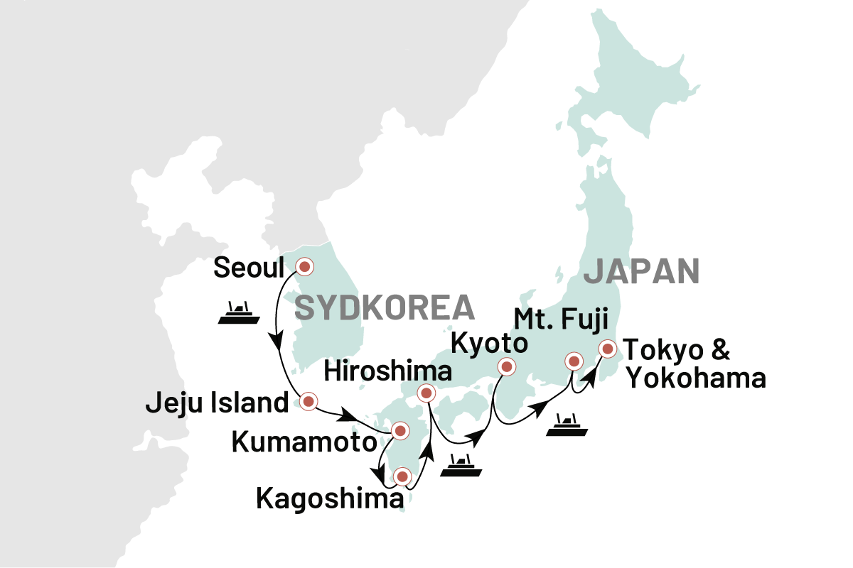 Krydstogt I Japan Og Sydkorea 2026 Omvendt