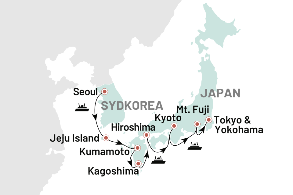 Krydstogt I Japan Og Sydkorea 2026 Omvendt