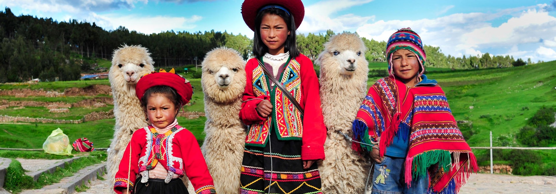 peru - cuzco_befokning_boern_lama_01