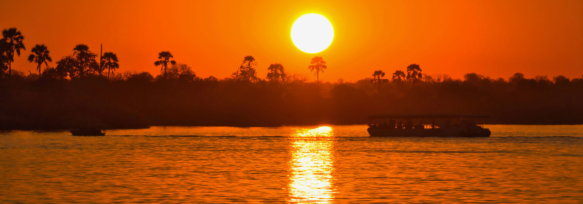 Zambezi Floden Sejltur Solnedgang