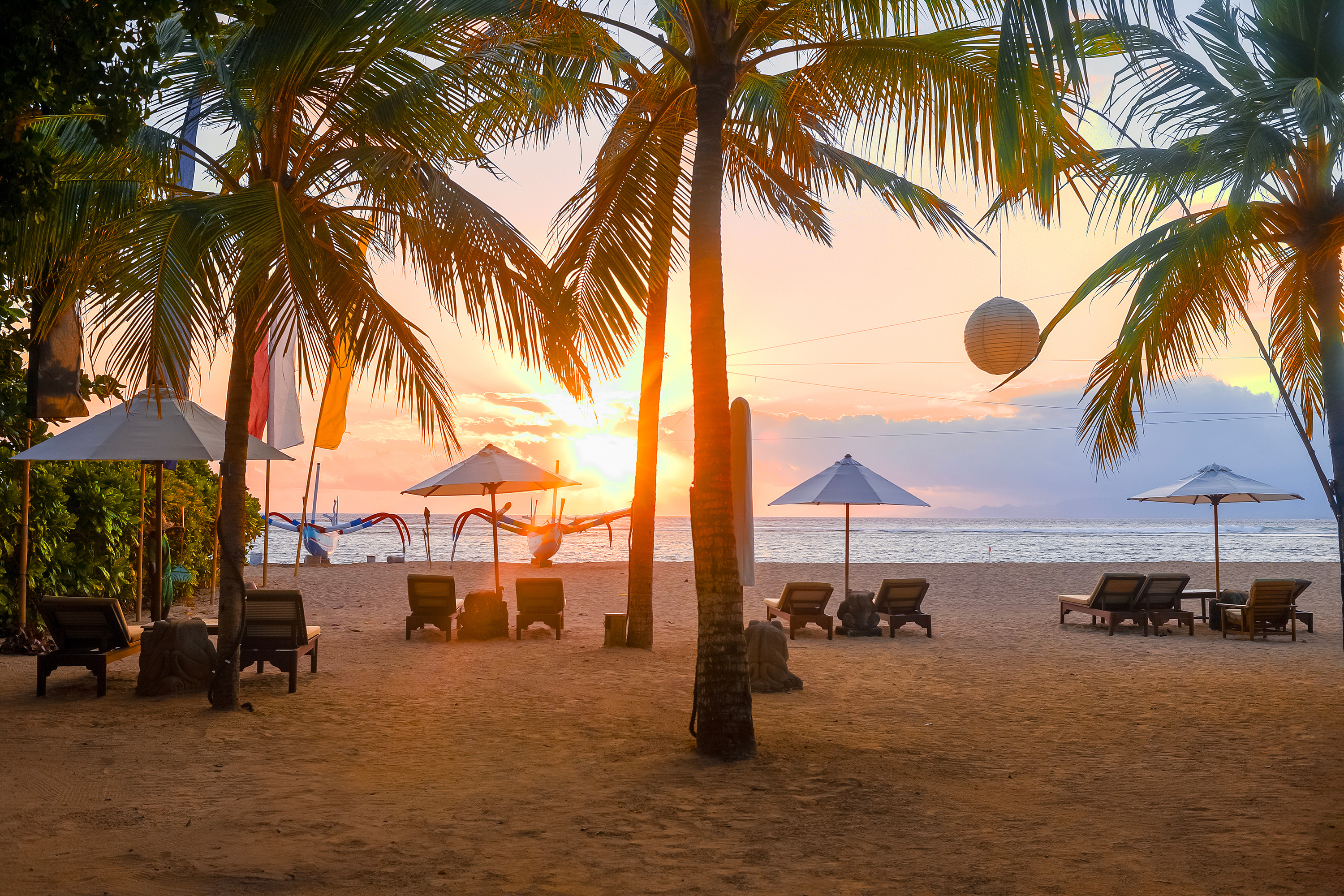 Bali Sanur Strand Solnedgang As 860917028