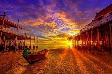 thailand - hua hin_strand_baad_sunset