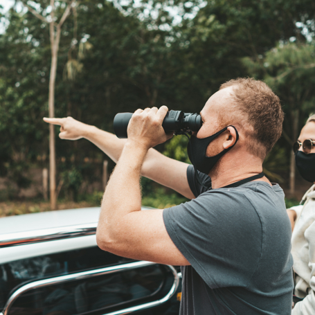 Hua Hin Kui Buri Nationalpark Par Kigger På Dyr