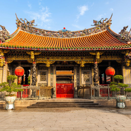 Vi skal se det gamle tempel Longshan...