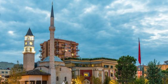 Albania Tirana Sunset Ethem Bey Mosque