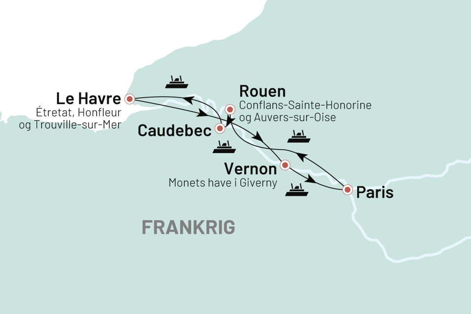 Krydstogter Flodkrydstogt På Seinen Fra Paris Til Normandiet Og Retur 2027
