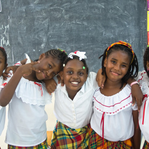 Skolebørn på St. Lucia