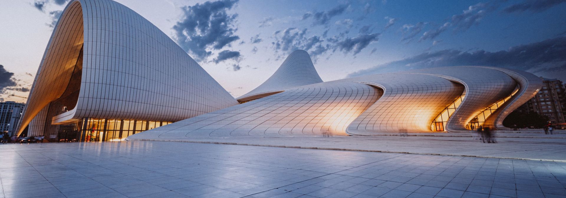 Azerbaijan Baku Heydar Aliyev Centre Evening