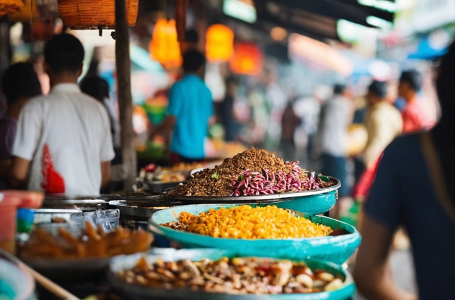 Street Food I Blå Skåle