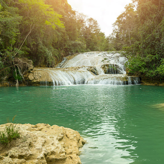 mexico - Mexico_Palenque_waterfall_01