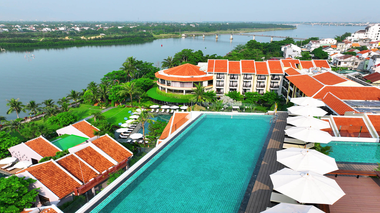 Bel Marina Hoi An Resort Pool Luft 02