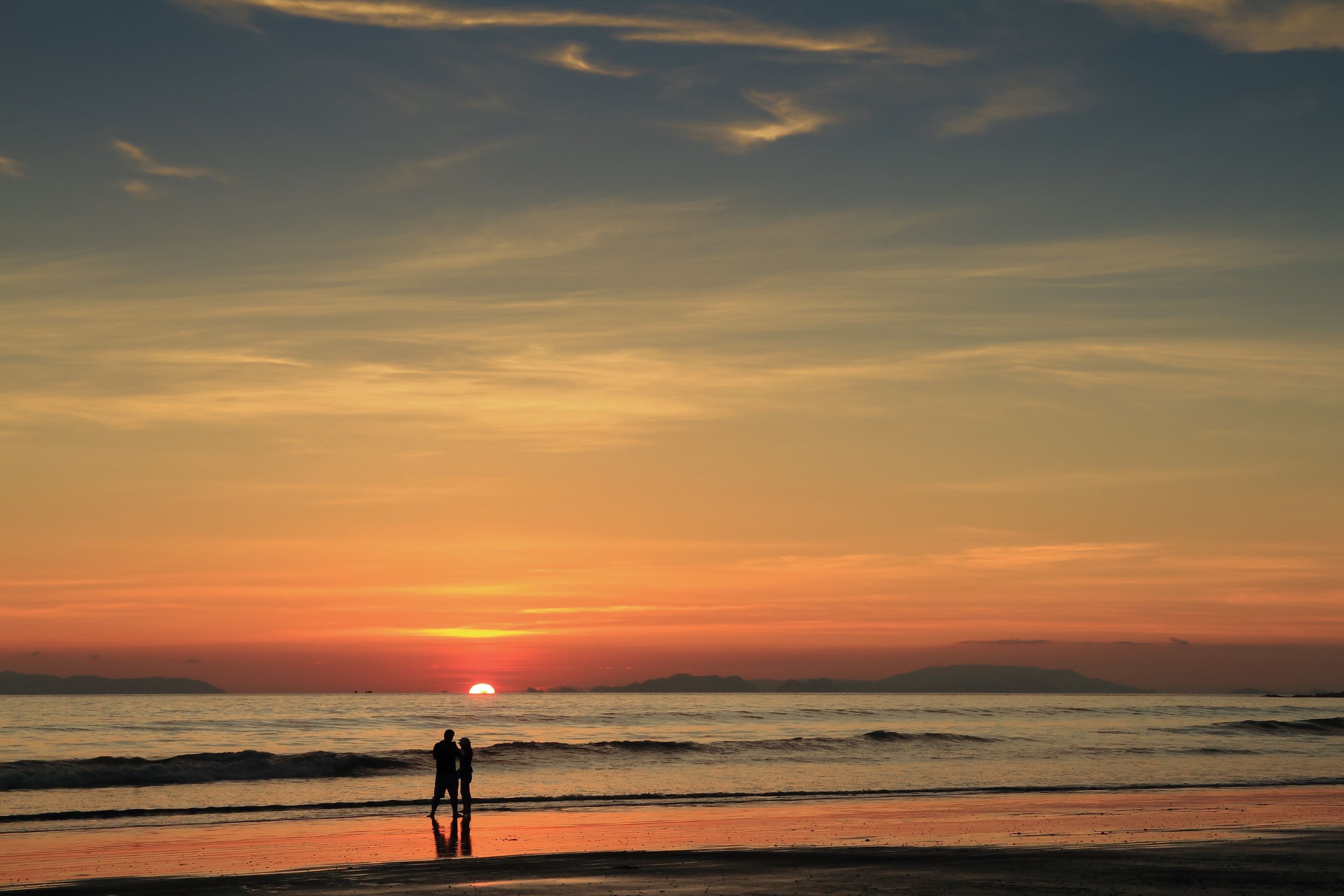 Thailand Koh Phayam Beach Sunset Couple