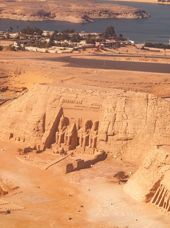 Egypt Aswan Abu Simbel Tempel Aerial View