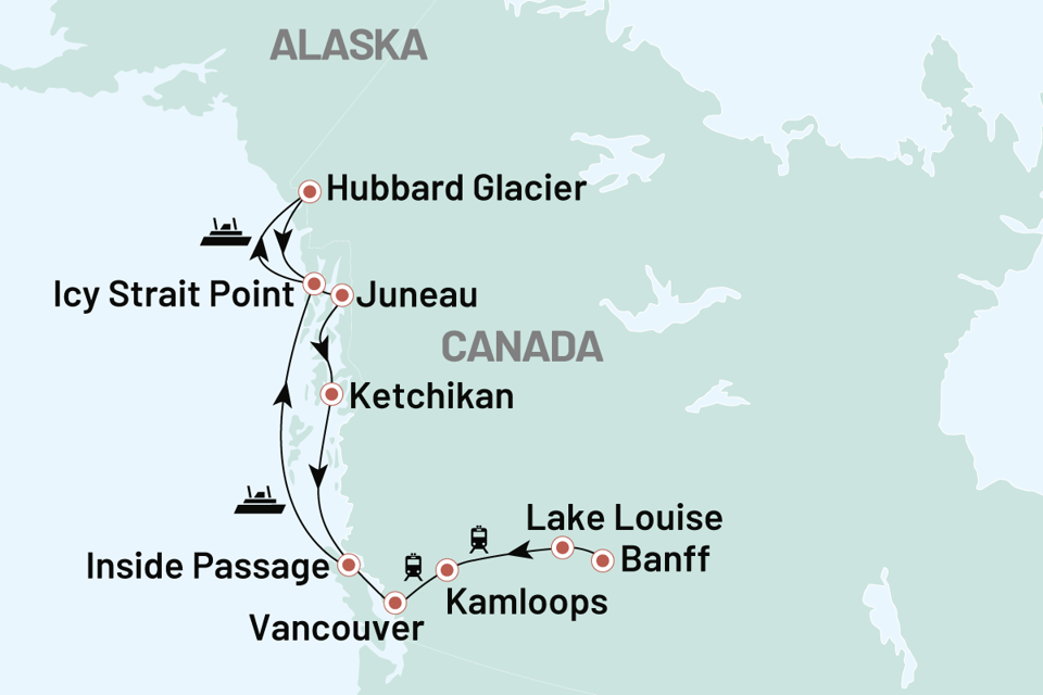 Krydstogter Alaska Inkl Rocky Mountaineer 2024