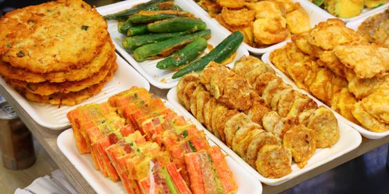 Sydkorea Seoul Gwangjang Madmarked Med Bindaetteok Mungbønnepandekager