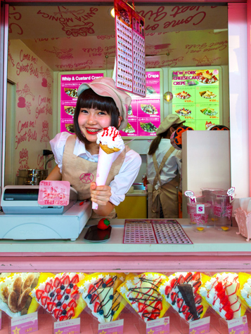 Isbod i bydelen Harajuku i Tokyo