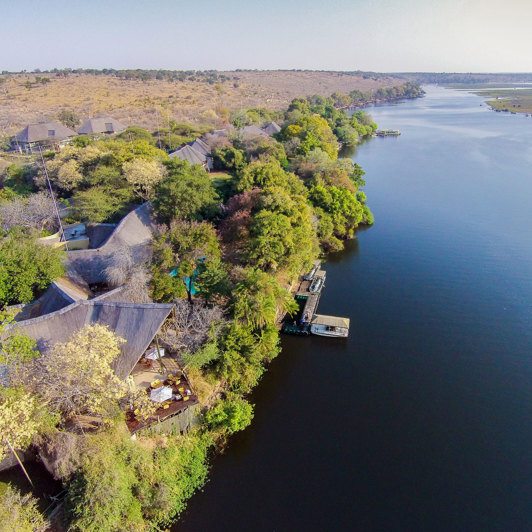 Vi bor 3 nætter på spektakulære Chobe Safari Lodge