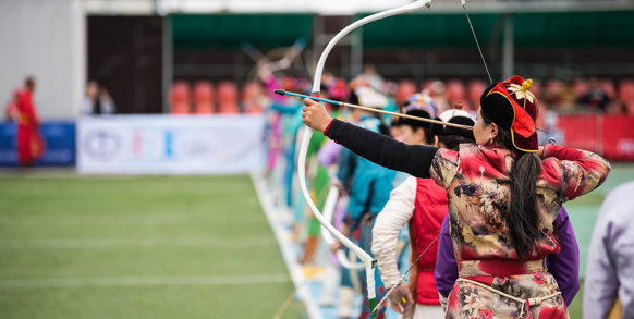 Mongoliet Nadaam Festival Bueskydning
