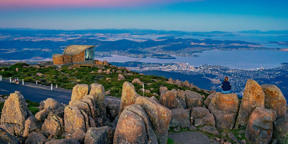 Australien Tasmanien Udsigt Over Hobart Fra Mount Wellington Udsigtspunkt