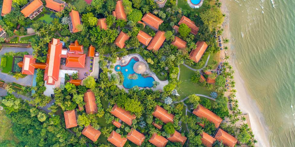 Aerial Resort And Beach