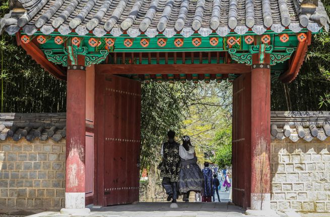 Sydkorea Jeonju Gyeonggijeon Hall Besøgende