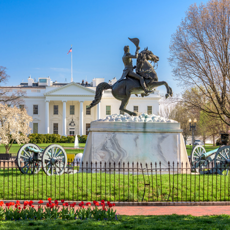 Washington Det Hvide Hus Statue 01