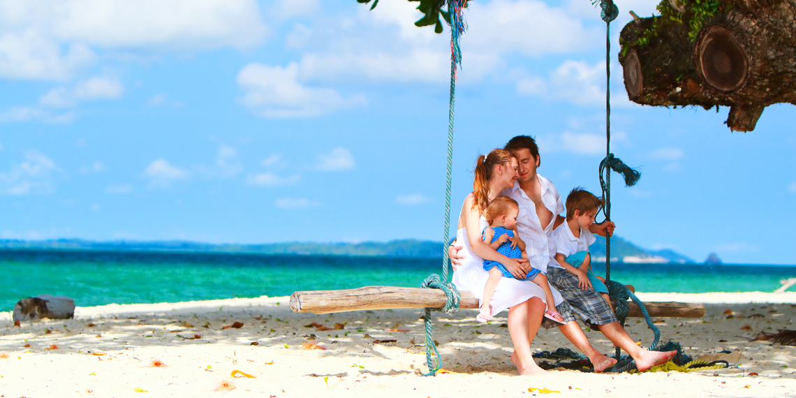Mauritius Strand Familie 02
