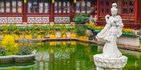 Shanghai Yuyuan Garden Distrikt Statue As 259786565