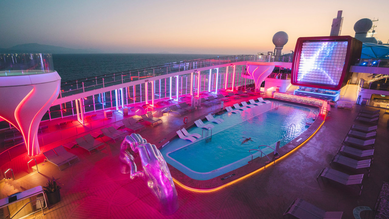 Celebrity Apex Pool Deck Night