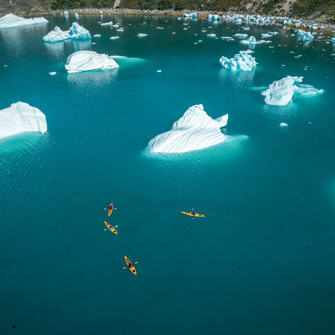 Kayaking With Icebergs